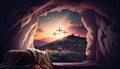 Empty tomb of Jesus Christ Royalty Free Stock Photo