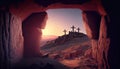 Empty tomb of Jesus Christ Royalty Free Stock Photo