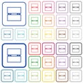 Empty toolbox outlined flat color icons