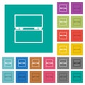 Empty toolbox square flat multi colored icons