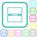Empty toolbox vivid colored flat icons