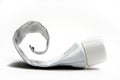 Empty toothpaste tube isolated on a white background Royalty Free Stock Photo