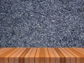 Empty top shelves or table wood on stone background For product and some thing Royalty Free Stock Photo