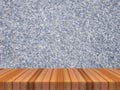 Empty top shelves or table wood on concrete wall background For product and some thing Royalty Free Stock Photo
