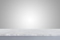 Empty top of white mable stone table isolated on white background Royalty Free Stock Photo