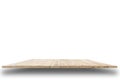 Empty top of wooden table or counter isolated on white backgroun Royalty Free Stock Photo