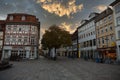 Empty Tourist Street and Shops in Gottingen Germany