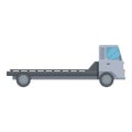 Empty tow truck icon cartoon vector. Help road crane