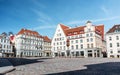 Empty town hall square of Tallinn old city Royalty Free Stock Photo