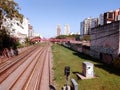 Empty tracks in Buenos Aires