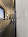 Empty Train Corridor Interior Royalty Free Stock Photo