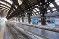 Empty train platforms after the trains had departed