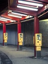 Empty tram stop