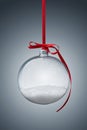 Empty transparent christmas ball