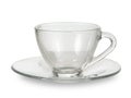 Empty transparent coffee or tea cup isolated on white background ,include clipping path Royalty Free Stock Photo