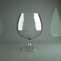 Empty transparent 3D rendered shooters glass for drinking alcohol shots at the bar