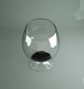 Empty transparent 3D rendered shooters glass for drinking alcohol shots at the bar