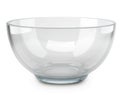 Empty transparent glass bowl