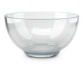 Empty transparent glass bowl Royalty Free Stock Photo