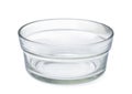 Empty transparent glass bowl Royalty Free Stock Photo