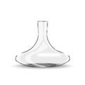 Empty transparent glass decanter or realistic vase 3d vector blank mockup isolated on white front view, clear perfume diffuser Royalty Free Stock Photo