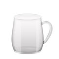 Empty transparent glass mug mockup Royalty Free Stock Photo