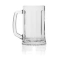 Empty transparent mug for beer isolated on white background Royalty Free Stock Photo