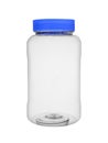 Empty transparent plastic bottle with a lid. Isolated on a white background Royalty Free Stock Photo