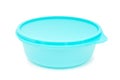 Empty transparent plastic bowl isolated Royalty Free Stock Photo