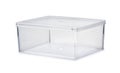 Empty transparent plastic box Royalty Free Stock Photo