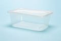 Empty transparent plastic container Royalty Free Stock Photo