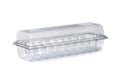 Empty transparent plastic food container Royalty Free Stock Photo