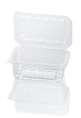 Empty transparent plastic food container Royalty Free Stock Photo