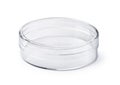 Empty transparent round plastic container