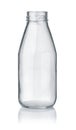 Empty transparent small glass bottle