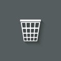 Empty trash basket Royalty Free Stock Photo