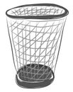 Empty trash basket illustration color vector Royalty Free Stock Photo