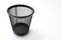 Empty trash bin on white background Royalty Free Stock Photo