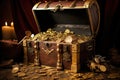 empty treasure chest, open and ready to be filled