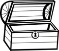 empty treasure chest vector illustration