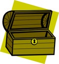 empty treasure chest vector illustration