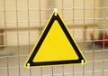 Empty triangular yellow sign