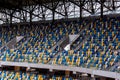 Empty tribune of soccer or football stadium