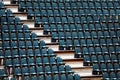 Empty tribune with steps between the stands