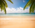 Empty tropical beach background