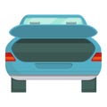 Empty trunk car icon, cartoon style Royalty Free Stock Photo