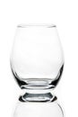 empty tulip shaped whisky or cognac glass Royalty Free Stock Photo