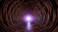 Empty tunnel with abstract construction structure. Display Background.