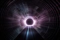 Empty tunnel with abstract construction structure. Display Background.
