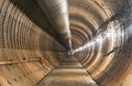 Empty tunnel under construction for the metro Royalty Free Stock Photo